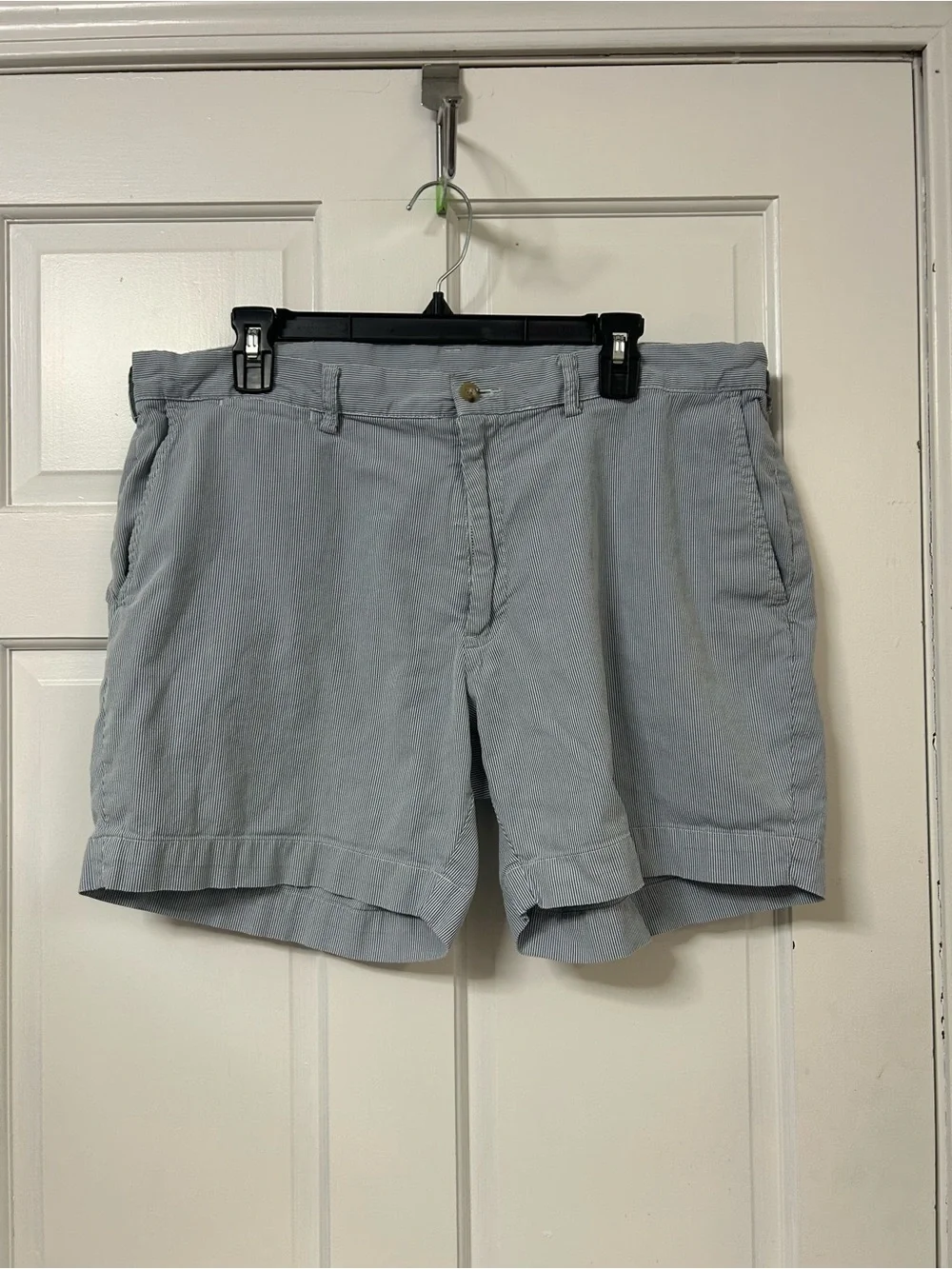 Men's Light Blue Seersucker Shorts